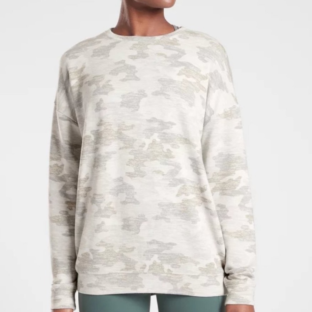 Athleta Pure Luxe Printed Sweatshirt - Women’s XL